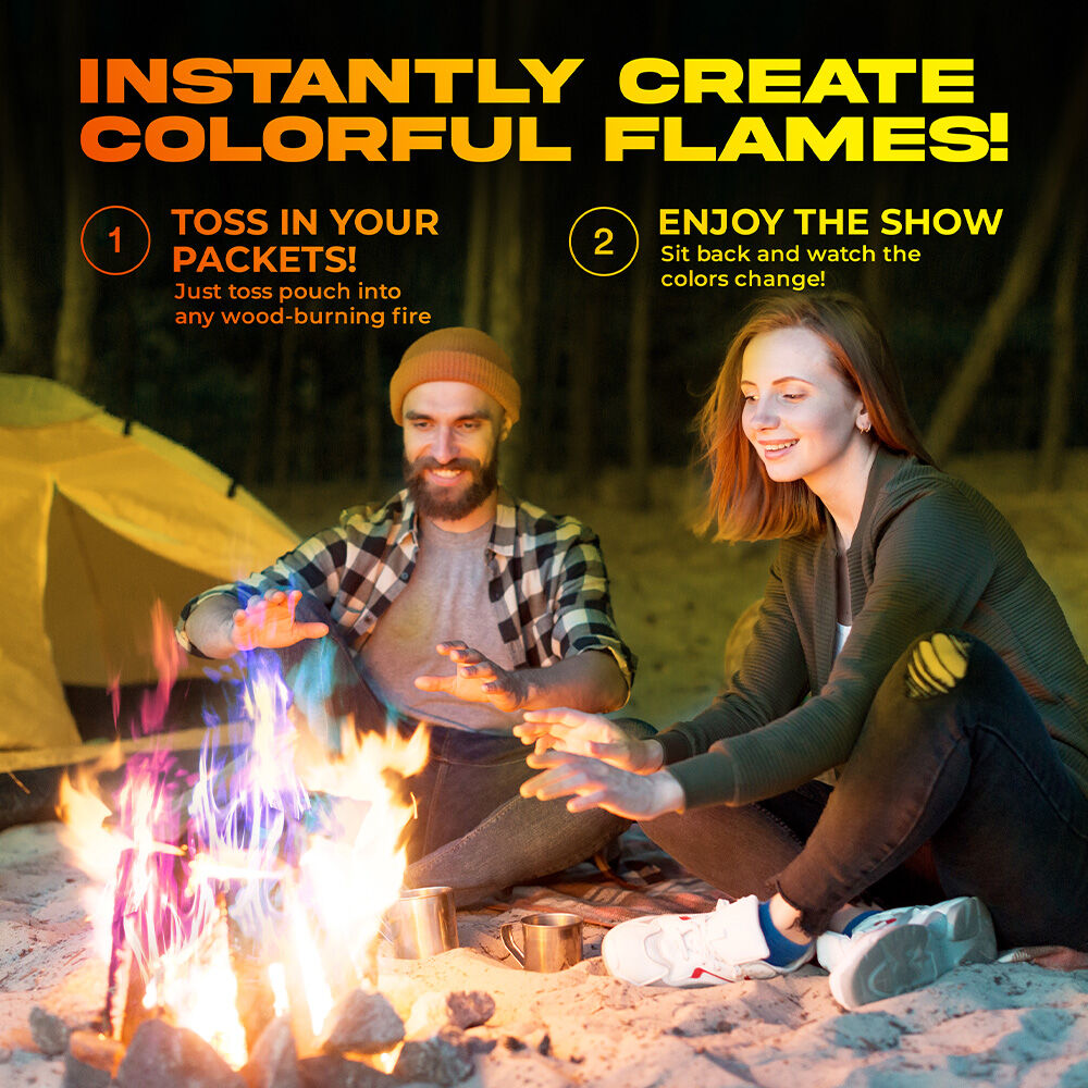 Vibrant Fire Colors & Bug-Free Citronella Pack - 4 Pack