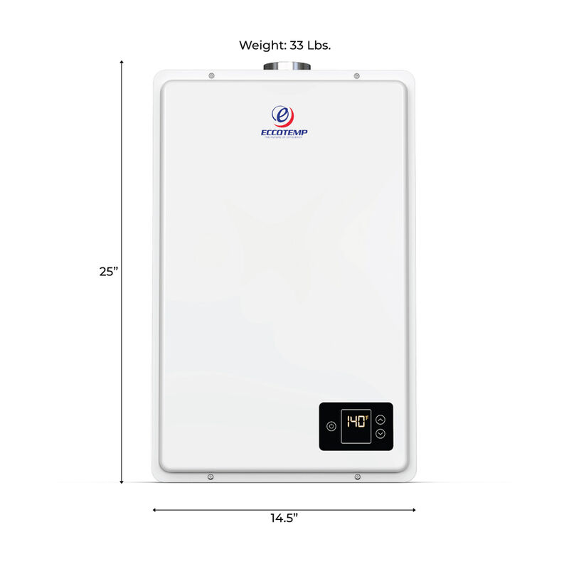 Eccotemp 20HI Indoor 6.0 GPM LP Tankless Water Heater Horizontal Bundle image number 7