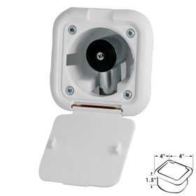 ITC Transom Wash-Down Shower, white plastic housing