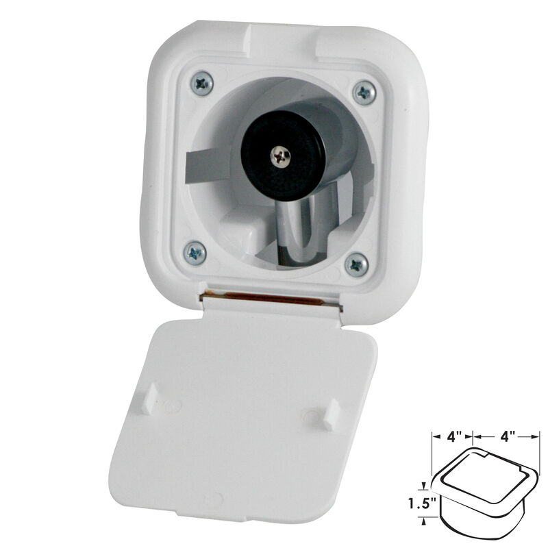 ITC Transom Wash-Down Shower, white plastic housing image number 1