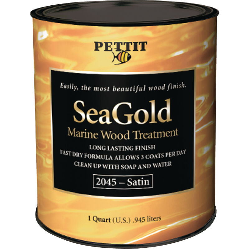 Pettit SeaGold Satin Wood Finish, Quart image number 1
