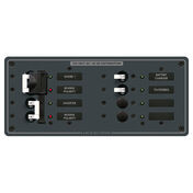 Blue Sea 120V AC Circuit Breaker Panel, 2 (30A) Sources + 4 Positions