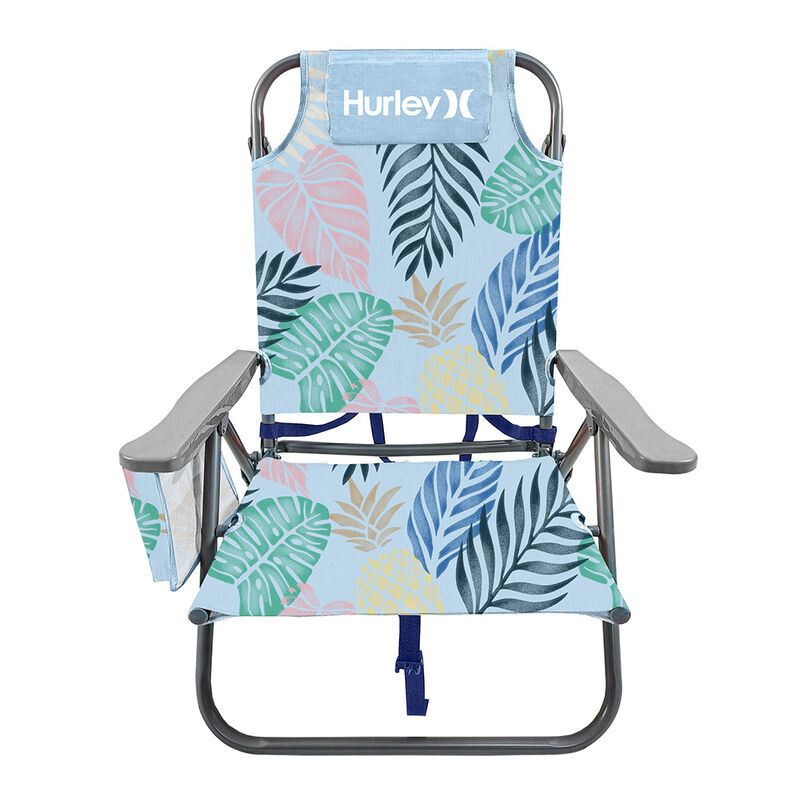 Hurley Printed Standard Backpack Beach Chair - Blue/Pink image number 2