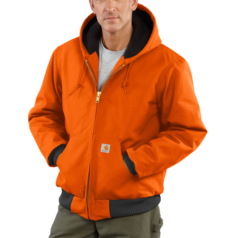 Carhartt Men's Duck Quilted Flannel-Lined Active Jacket image number 9