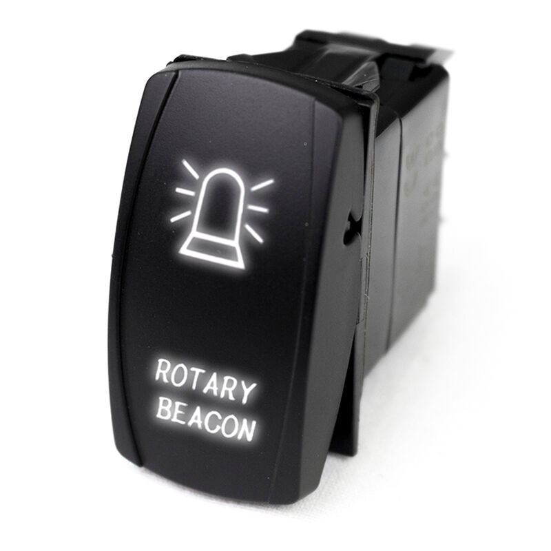 LED Rocker Switch w/ White LED Radiance (Rotary Beacon) image number 1