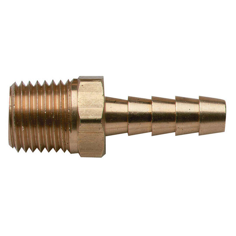Brass Fuel Barb, 1/4" NPT x 1/4" image number 1