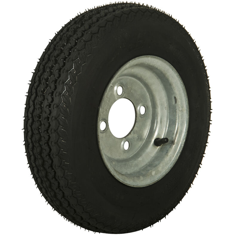 Tredit H188 4.80 x 8 Bias Trailer Tire, 4-Lug Standard Galvanized Rim image number 1