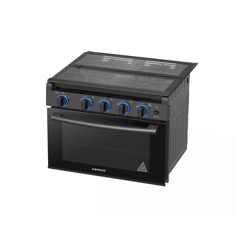 CONTOURE AA-17BK RAPIDCOOK 17" 3-Burner Drop-In Gas Range, Black image number 6