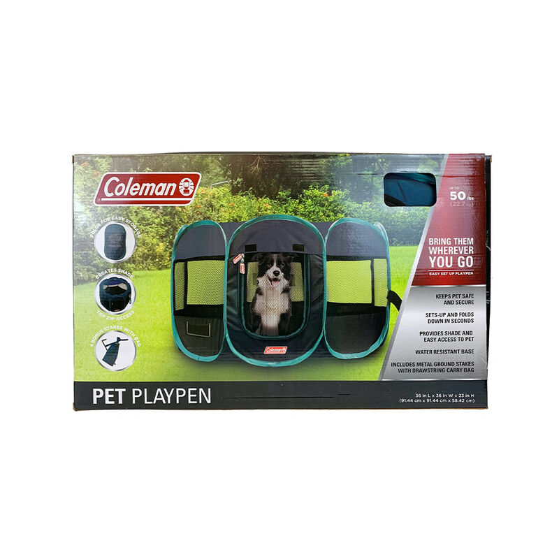 Coleman Foldable Portable Pet Playpen, 36" x 36" x 23" image number 4
