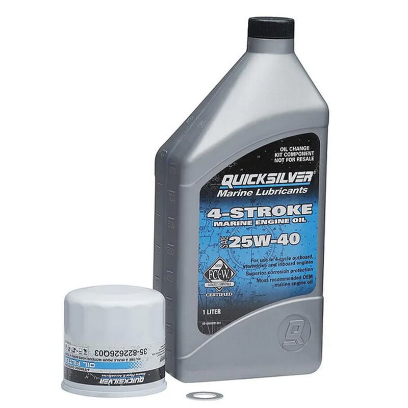 Quicksilver Oil Change Kit, 25W-40, Mercury 15/20 HP Engines image number 2