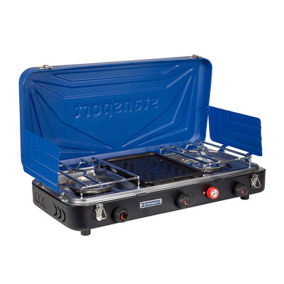 Stansport 2-Burner Propane Stove with Grill