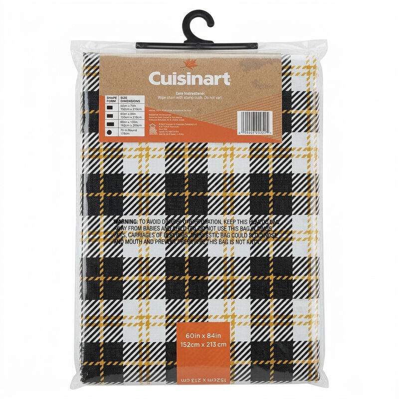 Cuisinart PEVA 60 x 84 inch Fall Plaid Tablecloth image number 2