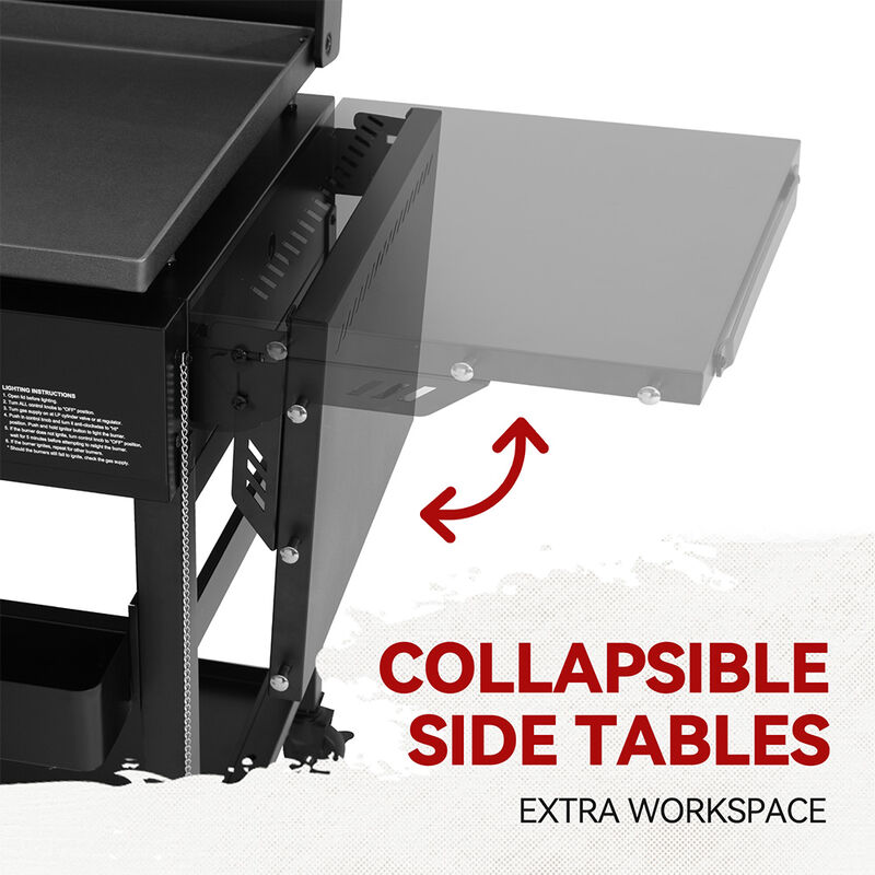 Royal Gourmet 36" 4-Burner Flat Top Gas Griddle with Hard Cover image number 11