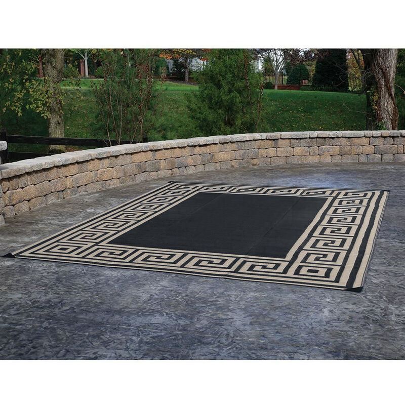 Reversible Greek Motif Design Patio Mat image number 6