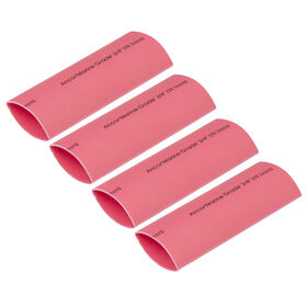 Ancor Adhesive-Lined Heat Shrink Tubing, 8 - 2/0 AWG, 6" L, 4-Pk., Red