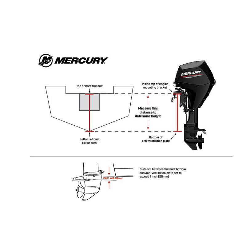 Mercury 3.5hp Tiller FourStroke Outboard Motor - 20" Shaft, Manual Tilt/Trim, Manual Start image number 2