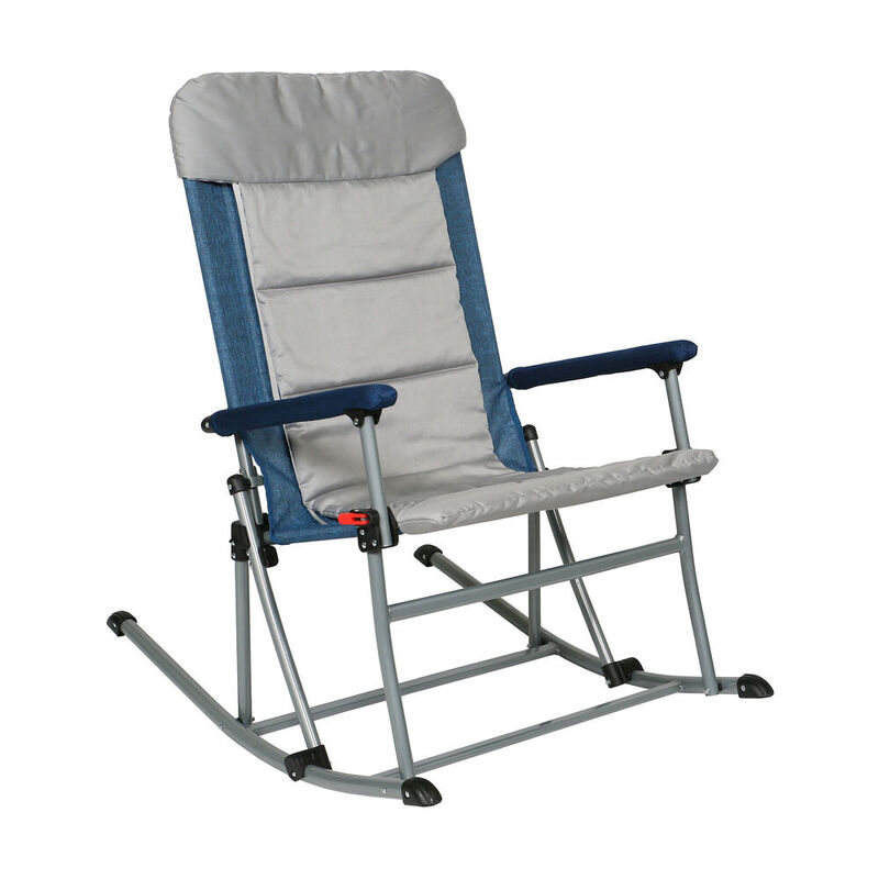 Venture Forward Rocking Chair with Removable Pad, Blue/Gray image number 1