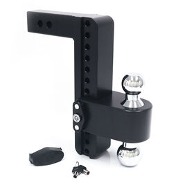 Weigh Safe 180&deg; Drop Hitch w/Keyed Alike Key Lock and Hitch Pin, Black Cerakote Finish and Chrome-Plated Steel Balls