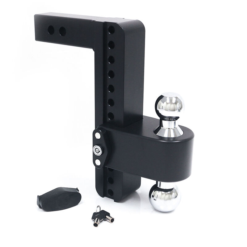 Weigh Safe 180&deg; Drop Hitch w/Keyed Alike Key Lock and Hitch Pin, Black Cerakote Finish and Chrome-Plated Steel Balls image number 1