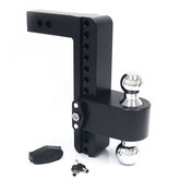 Weigh Safe 180° Drop Hitch w/Keyed Alike Key Lock and Hitch Pin, Black Cerakote Finish and Chrome-Plated Steel Balls