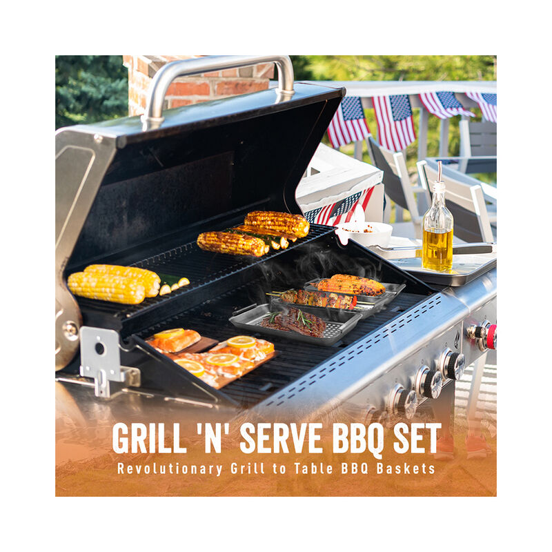 Yukon Glory BBQ 'N Serve BBQ Basket Set image number 7