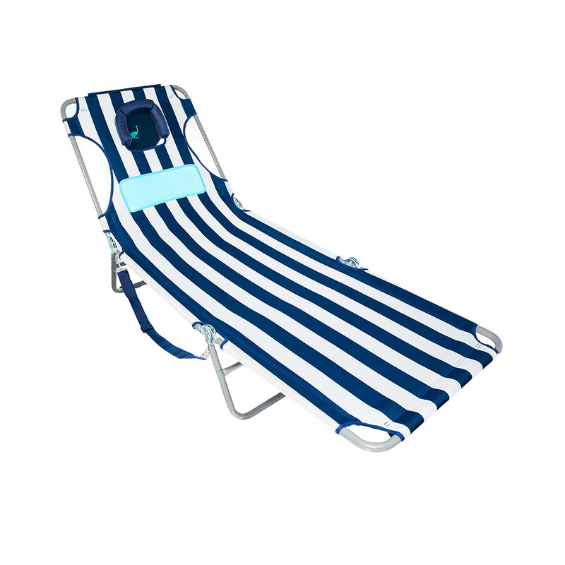 Ostrich Ladies Comfort Lounger, White and Navy image number 1