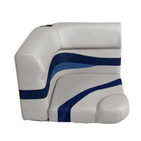 Horizon Manufacturing Elite Series Pontoon Radius Corner Cushion Set Only - Gray/Navy/Blue