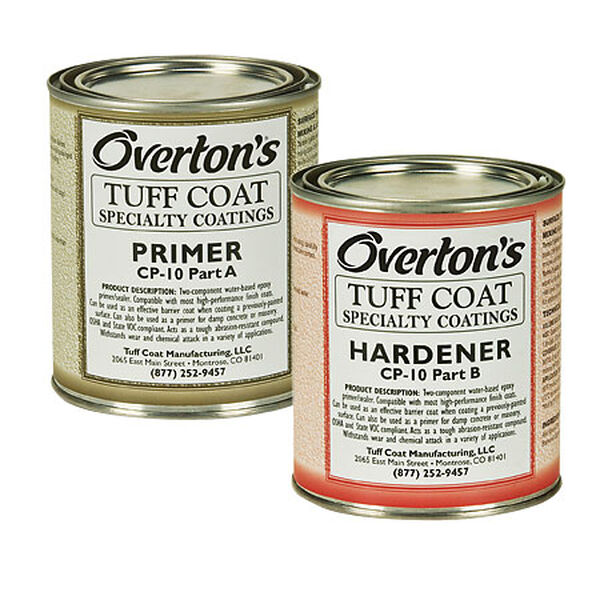 Overton's Tuff Coat WaterBased Epoxy Marine Primer and Hardener CP10, 1 pt. ea Overton's