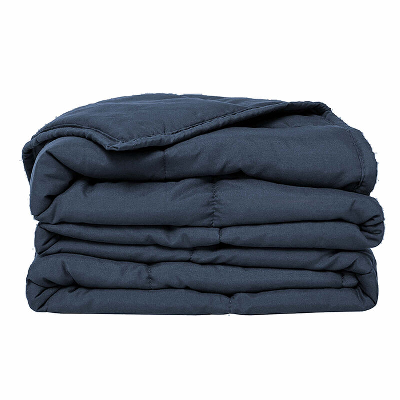 Sutton Home Fashions 12-lb. Weighted Microfiber Throw, Navy image number 3