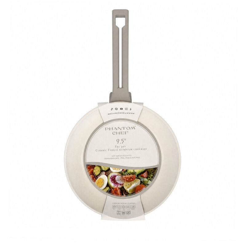 Phantom Chef 9.5 Inch Ceramic Forged Aluminum Fry Pan image number 3