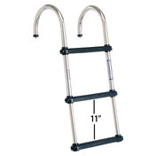 Overton's Removable Telescoping Pontoon Boat Ladder, 3-Step