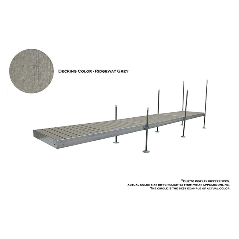 Tommy Docks 24' Straight Aluminum Frame With Composite Decking Complete Dock Package - Ridgeway Gray image number 3