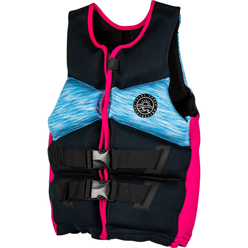 Radar Teen T.R.A. CGA Life Vest, Vibrant Mesh/Pink/Black image number 2