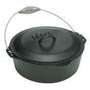 Lodge Cast Iron Dutch Oven with Spiral Bail and Iron Cover, 5 Quart