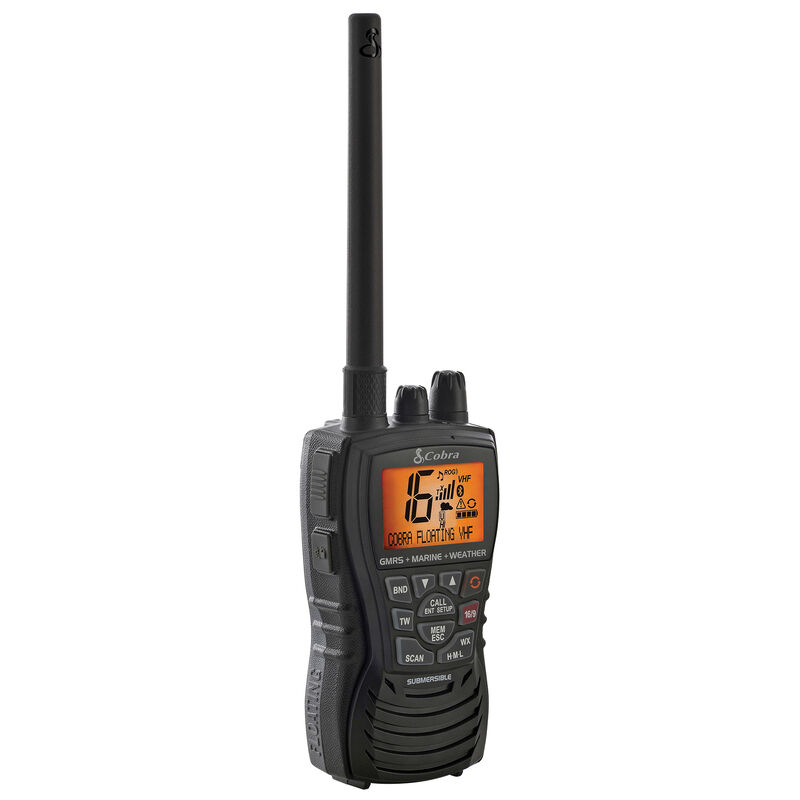Cobra MR HH450 Dual Combination VHF and GMRS Radio, black image number 1