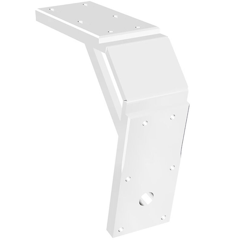 Power-Pole Deck Mount, 8" Aft, 11" Drop, White