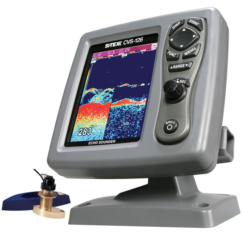 Si-Tex CVS-126 Dual Frequency Echo Sounder With B744V Thru-Hull Transducer image number 1