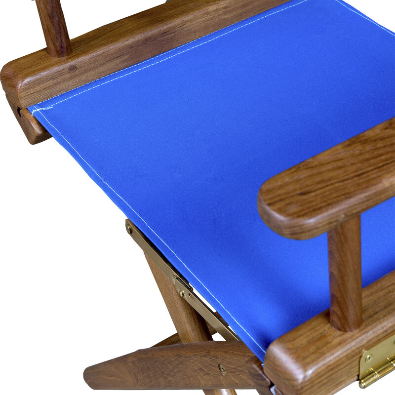 Whitecap Teak Director's Chair w/Blue Seat Covers image number 4