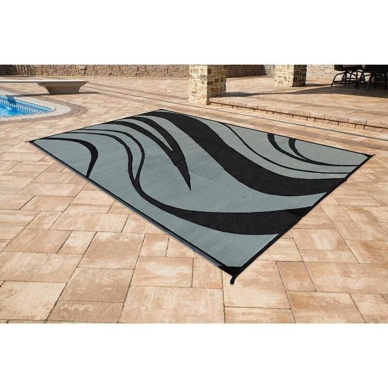 Reversible Wave Design Patio Mat image number 4