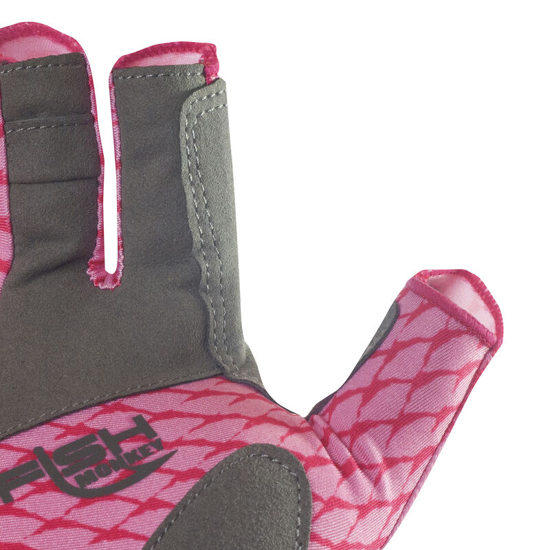 Fish Monkey Half-Finger Guide Glove, Pink Scales image number 5