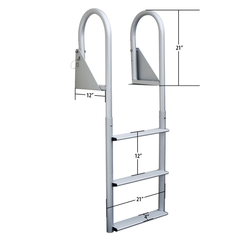 Dockmate Wide 4-Step Flip-Up Dock Ladder image number 2