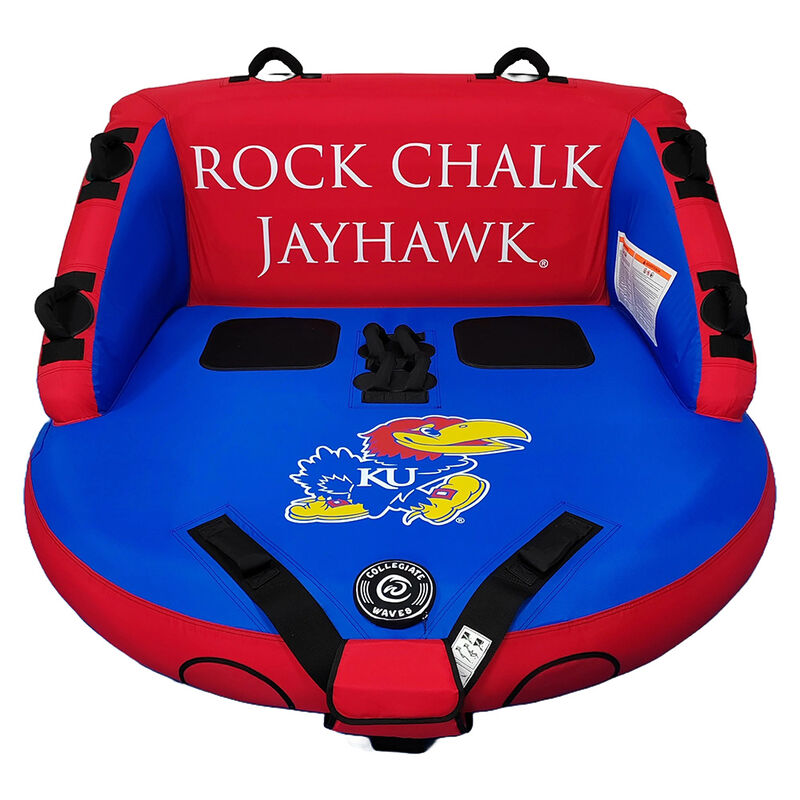 Collegiate Waves Kansas "The Captain" 2-Person Towable Tube image number 2