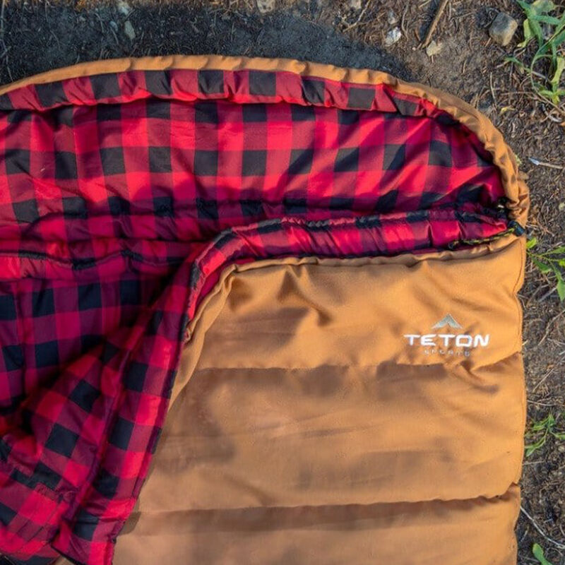 TETON Sports Deer Hunter 0&deg;F Canvas Sleeping Bag, Left Zipper image number 5