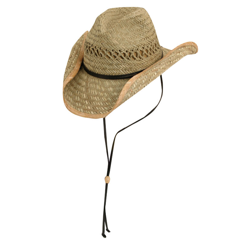 Dorfman Pacific Men's Western Rush Straw Hat image number 1