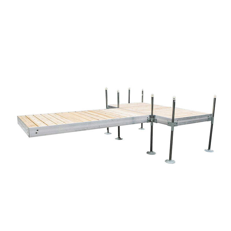 Tommy Docks 12' T-Style Aluminum Frame With Cedar Decking Complete Dock Package image number 1