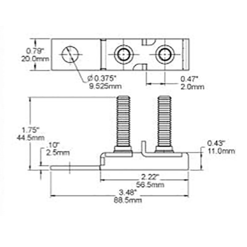 Blue Sea Terminal Fuse Block (MRBF), 1 Terminal Stud image number 3