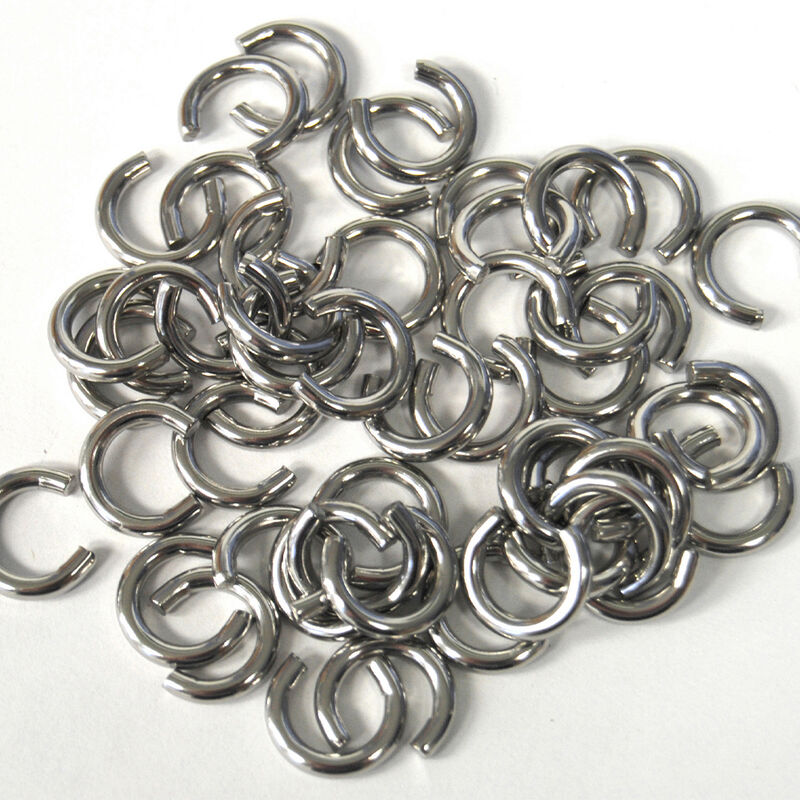 Clinching Rings Small 50 Rings fit 3/16" to 5/16" cord image number 1