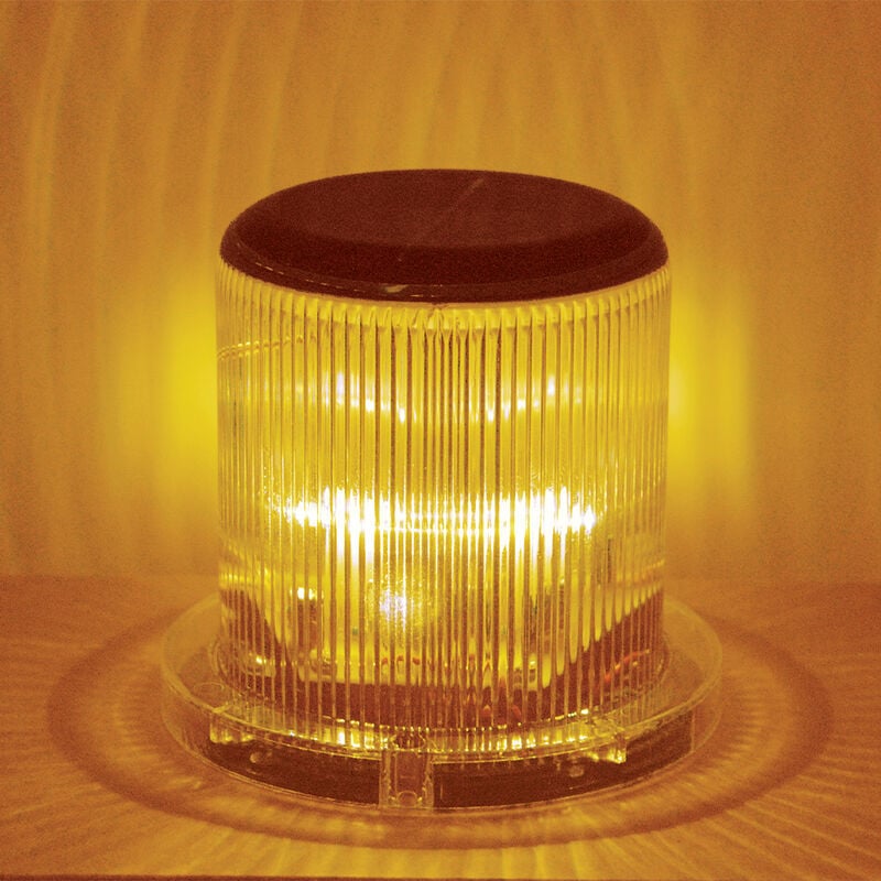 LED Solar Warning Light Amber image number 1