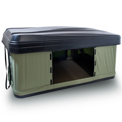 Trustmade Hard Shell Rooftop Tent, Black Shell / Green Tent