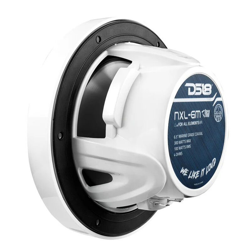 DS18 NXL-6M 6.5" Two-Way Coaxial Marine Speakers with RGB LED Lights, Pair image number 5